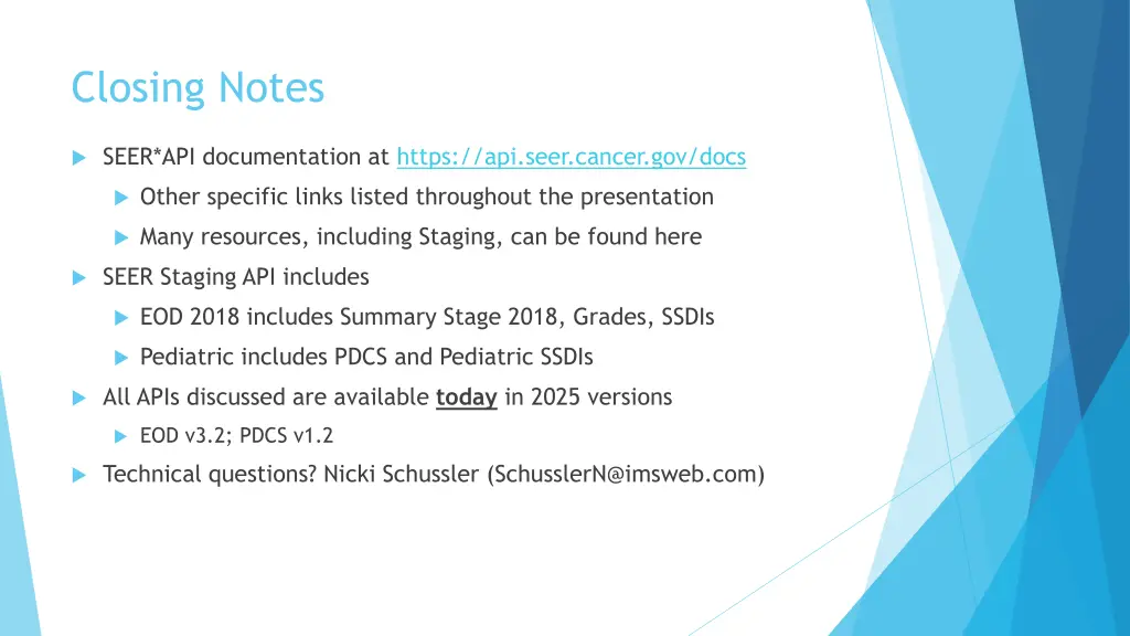 closing notes