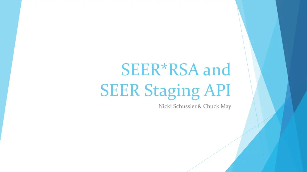 seer rsa and seer staging api