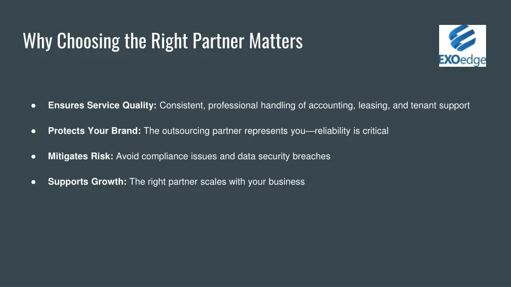 why choosing the right partner matters