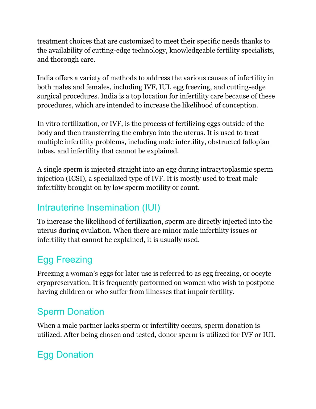 treatment choices that are customized to meet