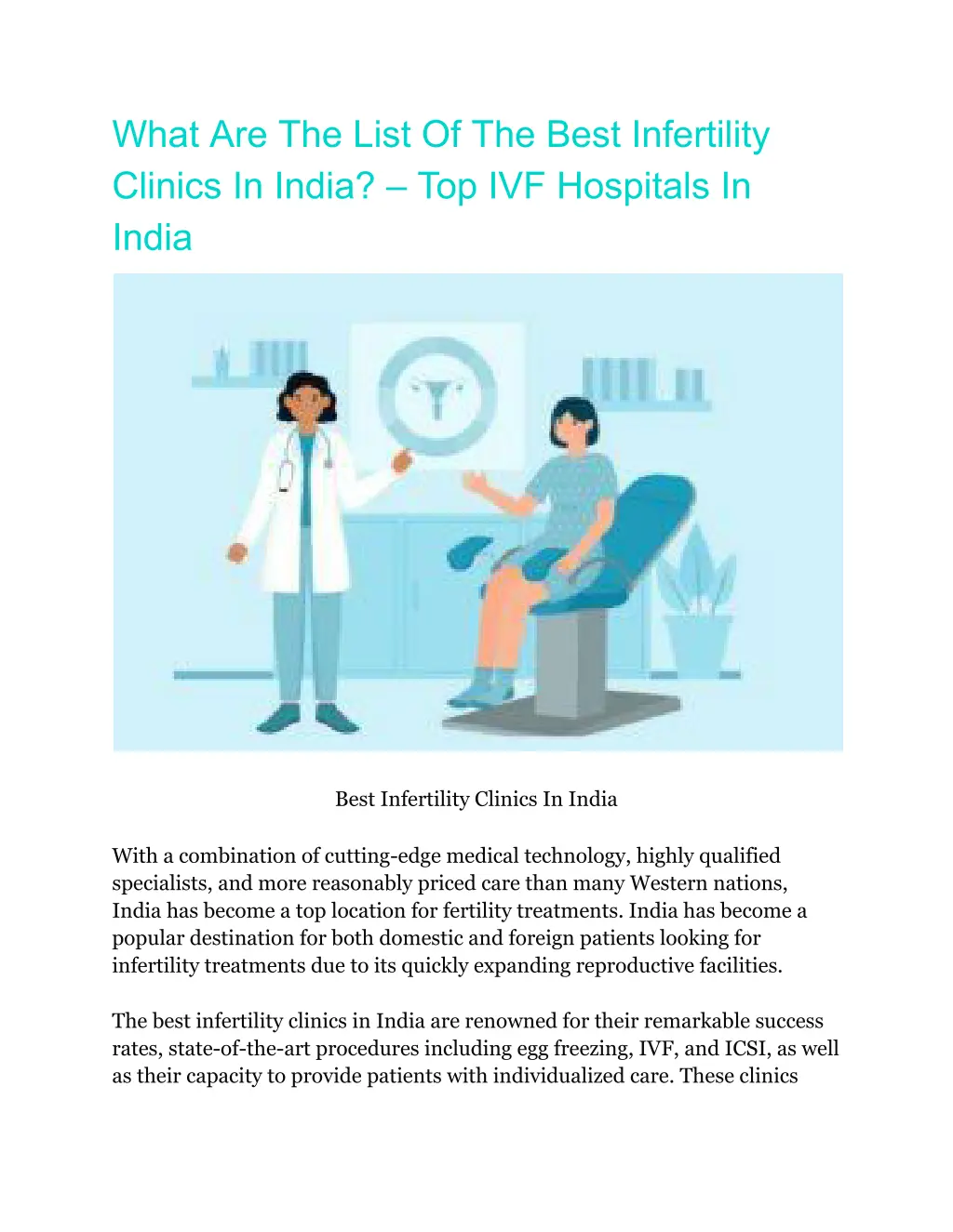 what are the list of the best infertility clinics