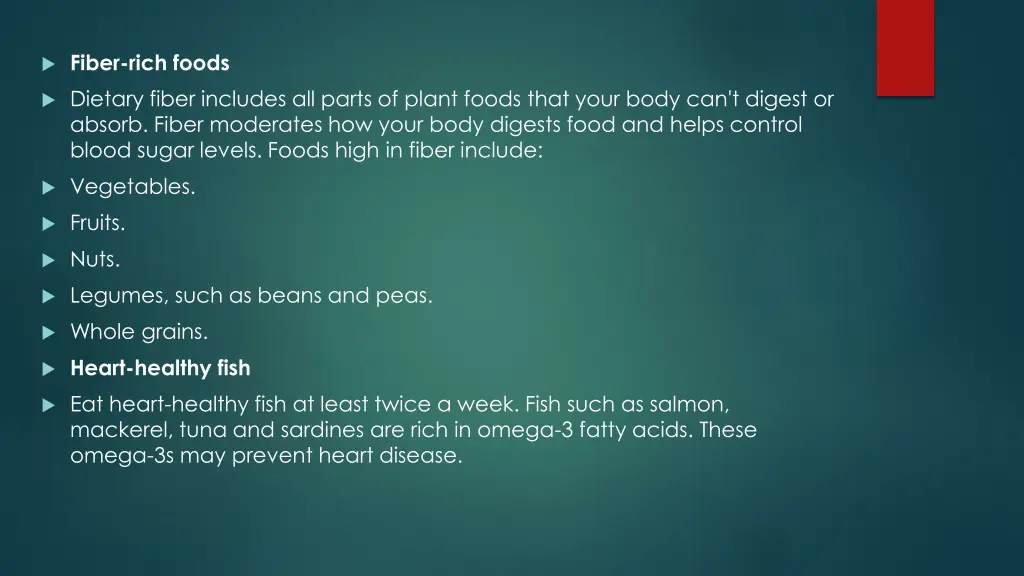 fiber rich foods