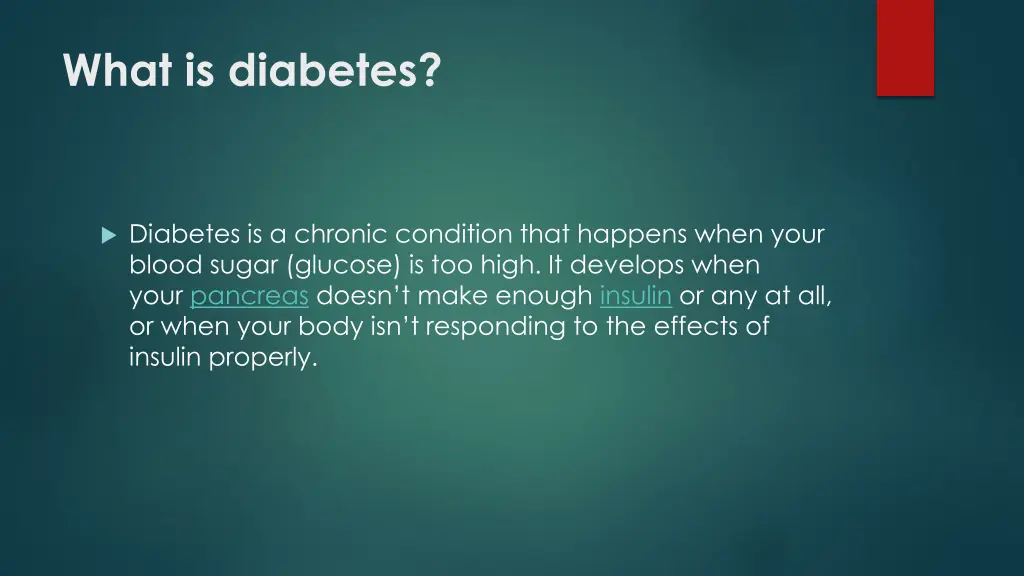 what is diabetes