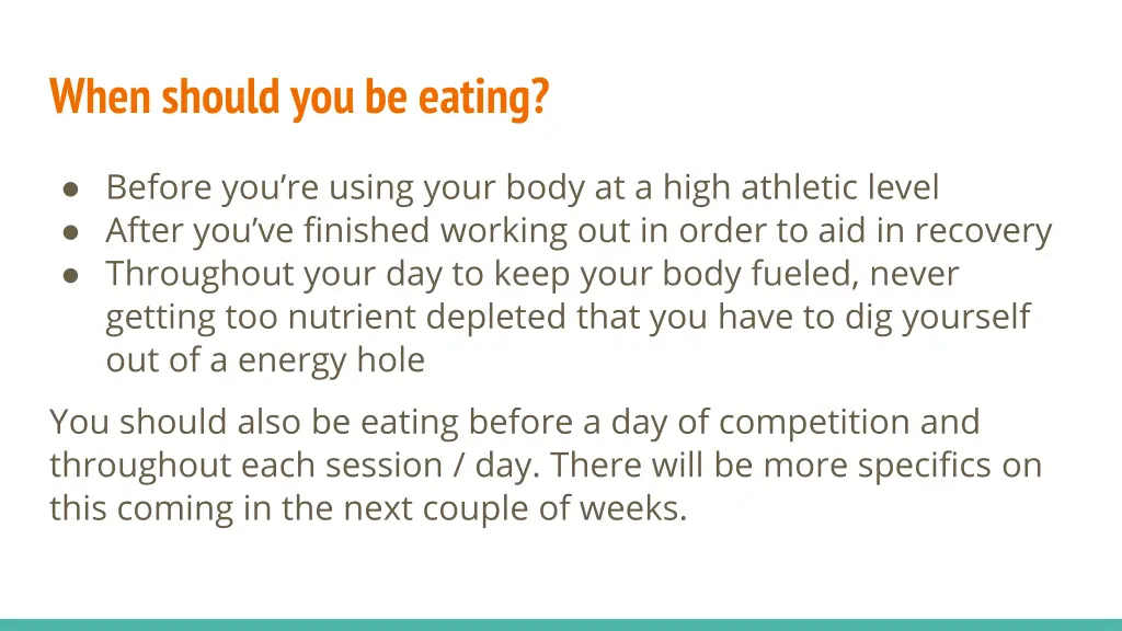 when should you be eating