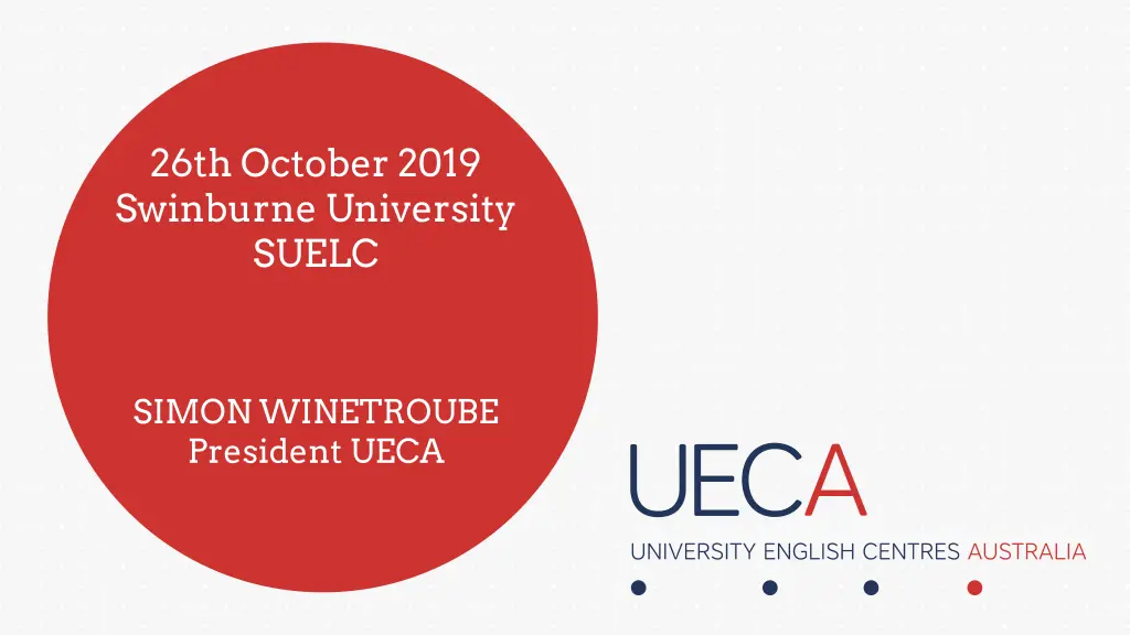 26th october 2019 swinburne university suelc