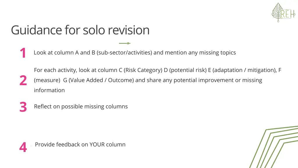 guidance for solo revision 1