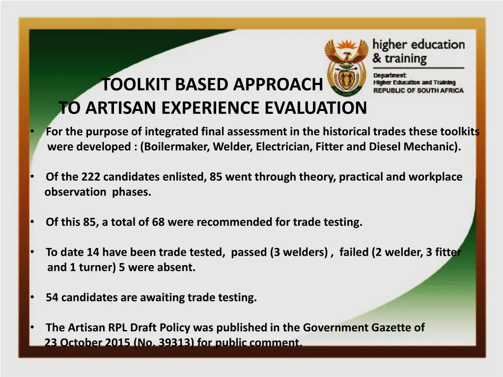 toolkit based approach to artisan experience