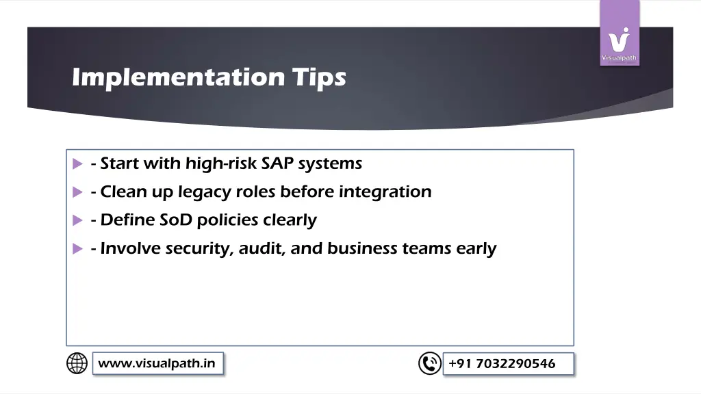 implementation tips