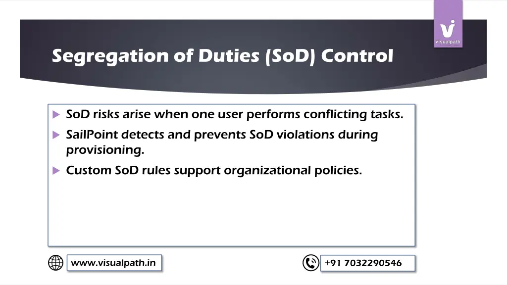 segregation of duties sod control