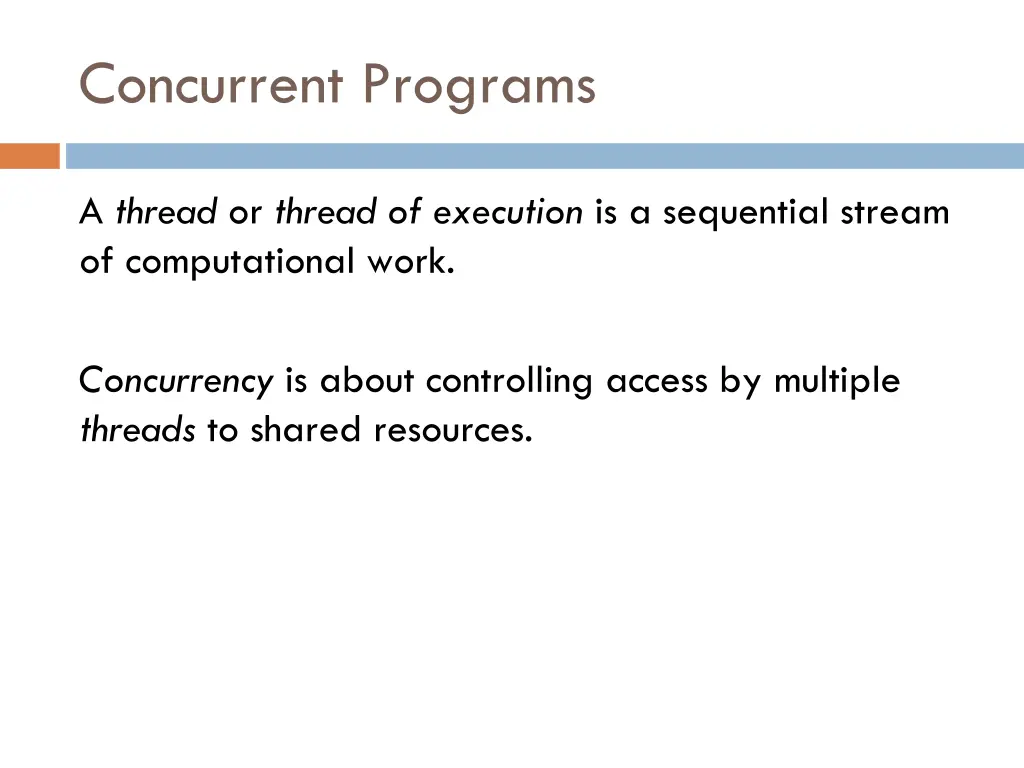 concurrent programs