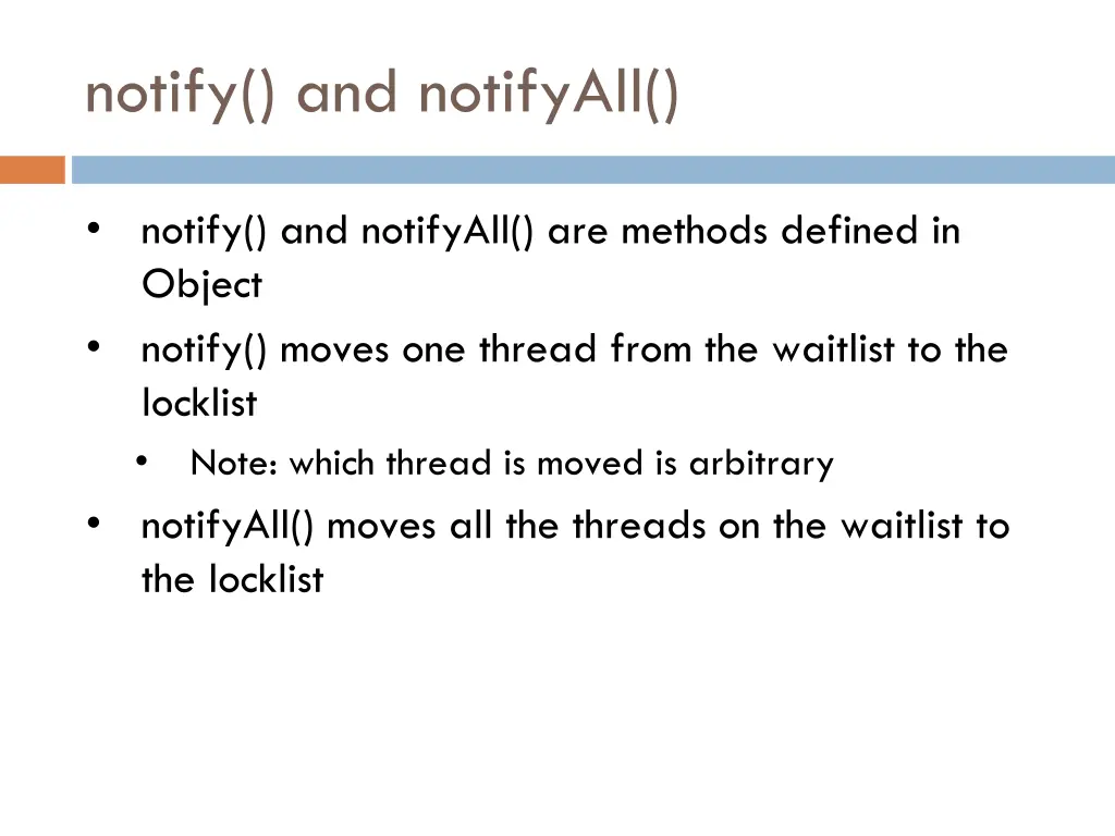 notify and notifyall