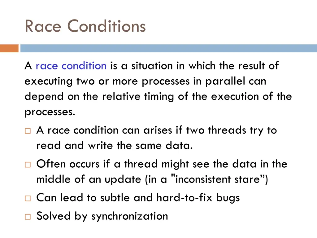 race conditions 1