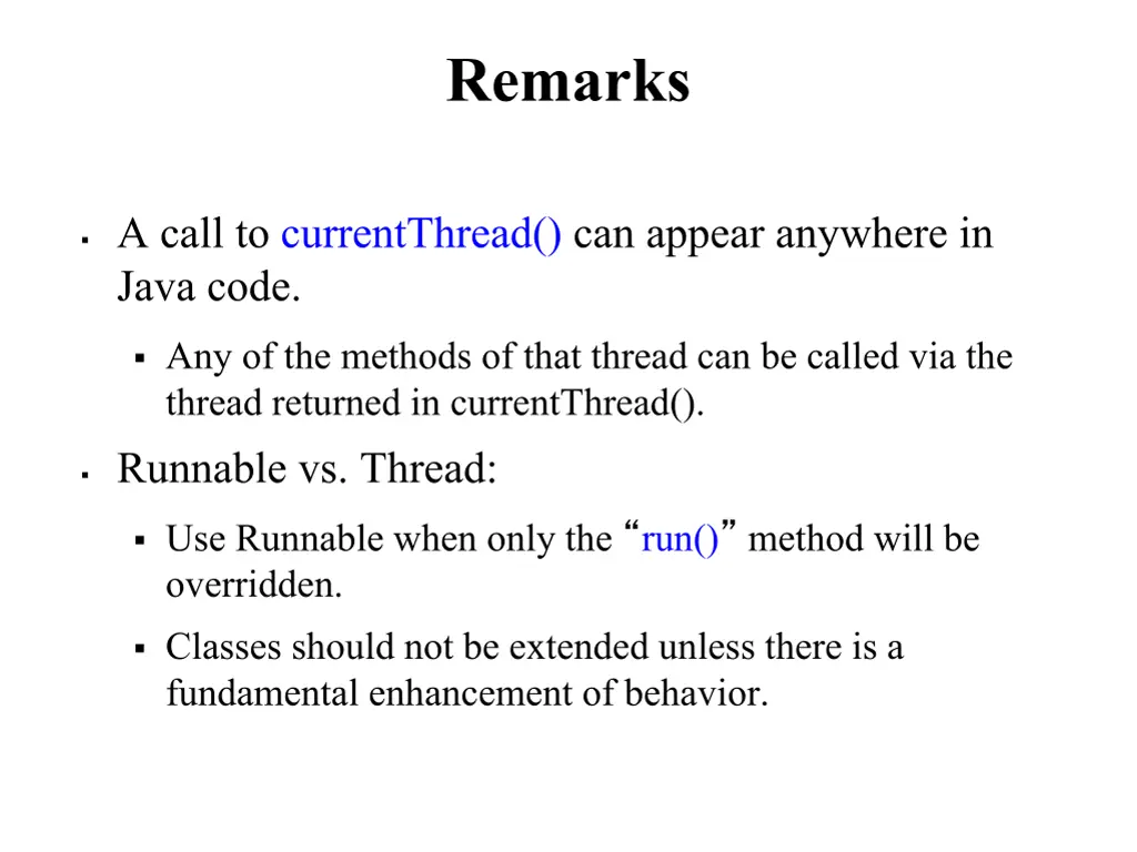 remarks