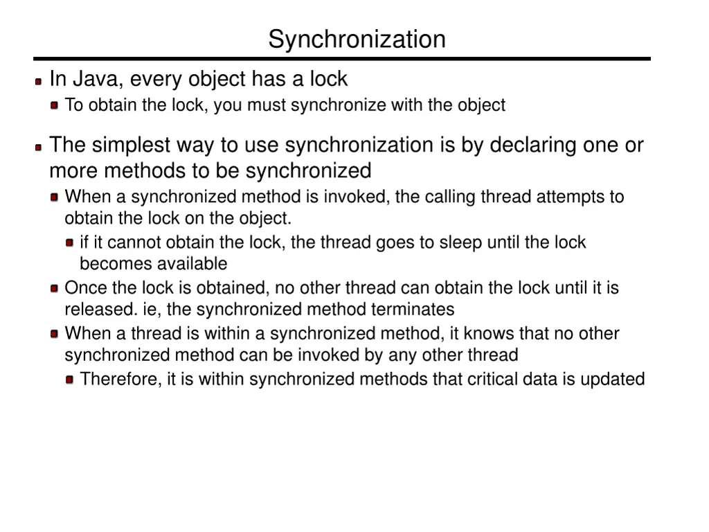 synchronization
