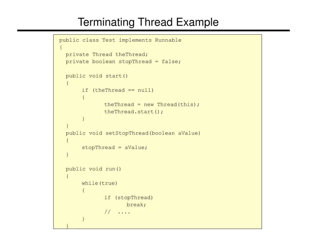 terminating thread example
