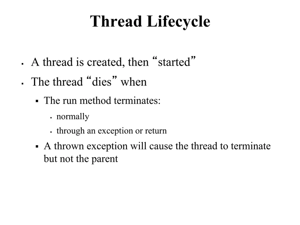 thread lifecycle