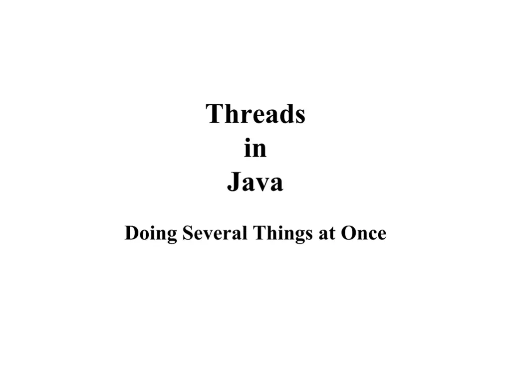 threads in java