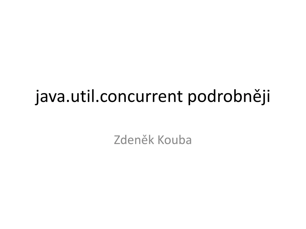 java util concurrent podrobn ji