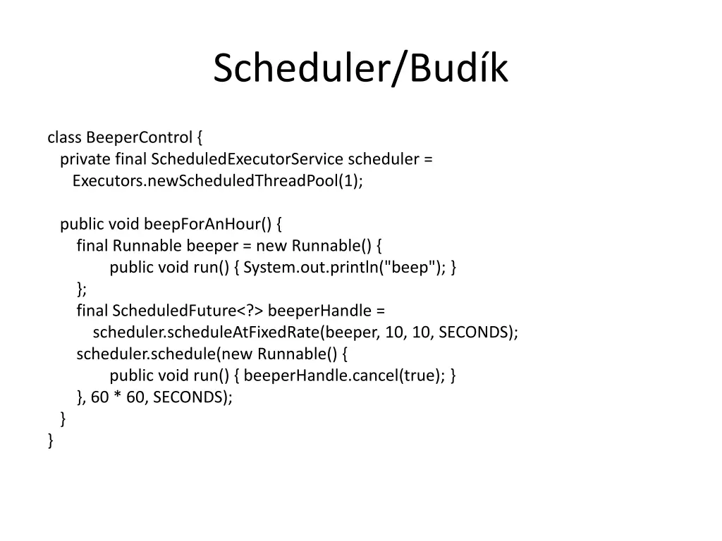 scheduler bud k