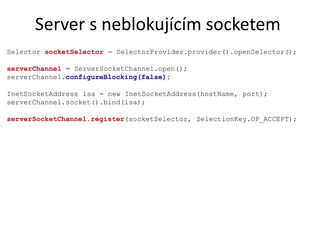 server s neblokuj c m socketem