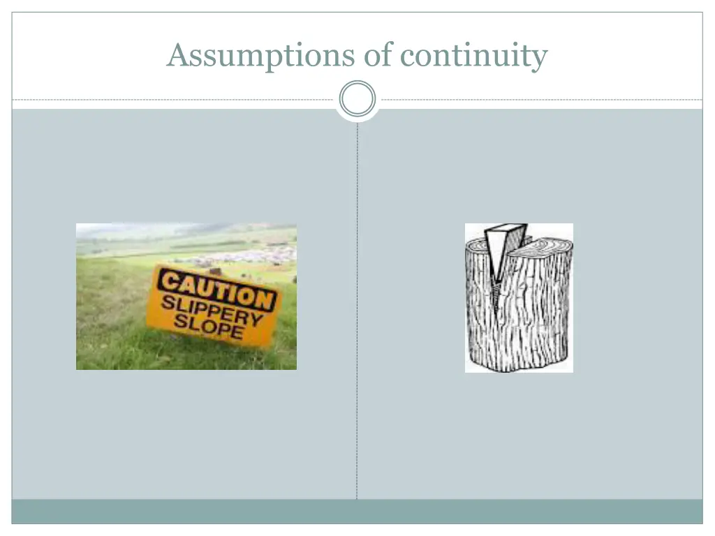 assumptions of continuity