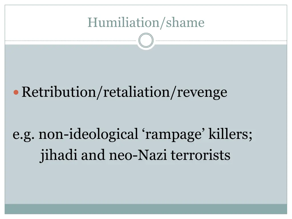humiliation shame