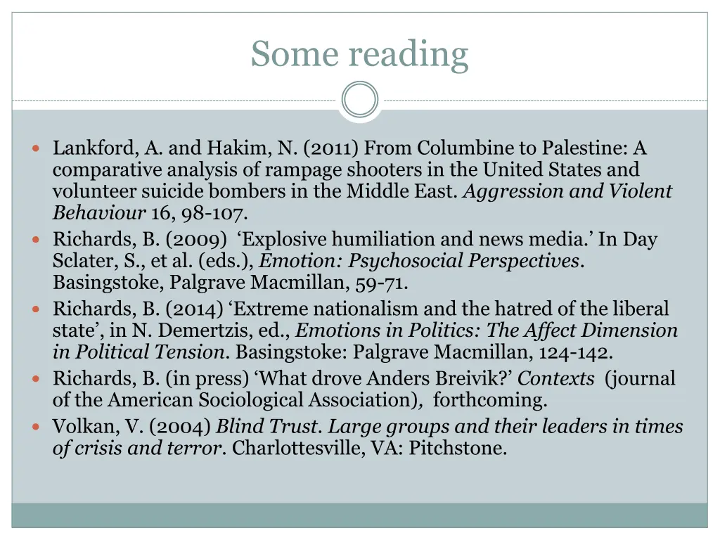 some reading