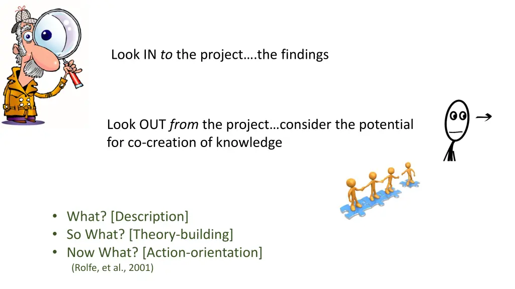 look in to the project the findings