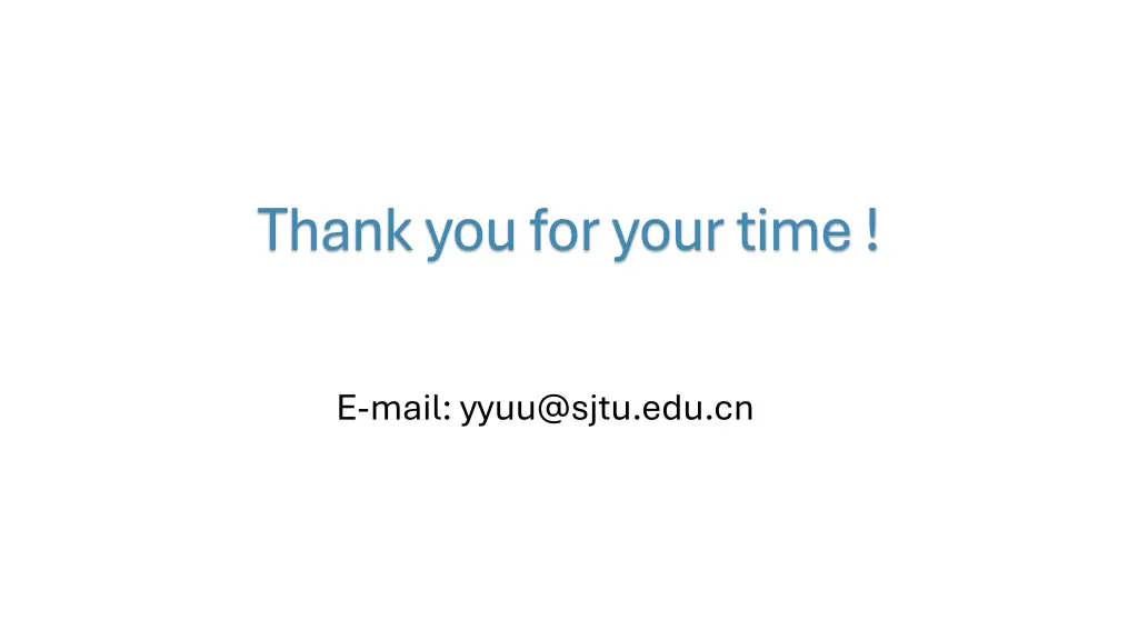 thank you for your time