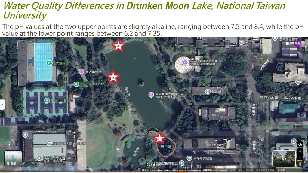water quality differences in drunken moon lake