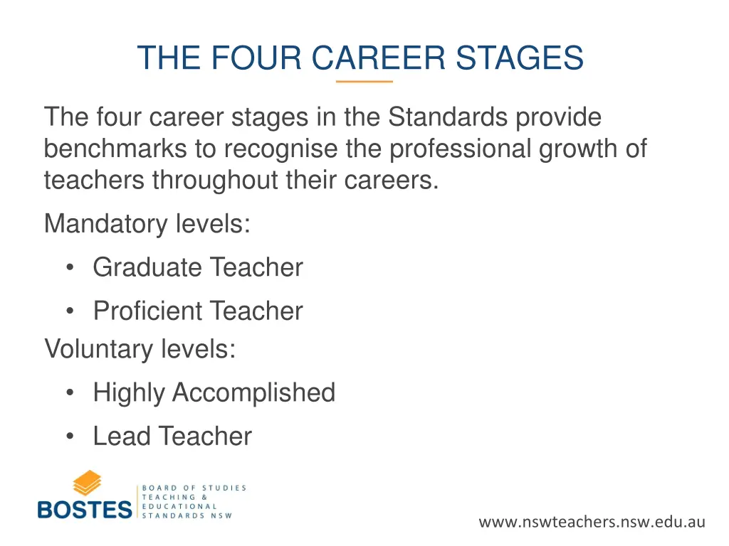 the four career stages