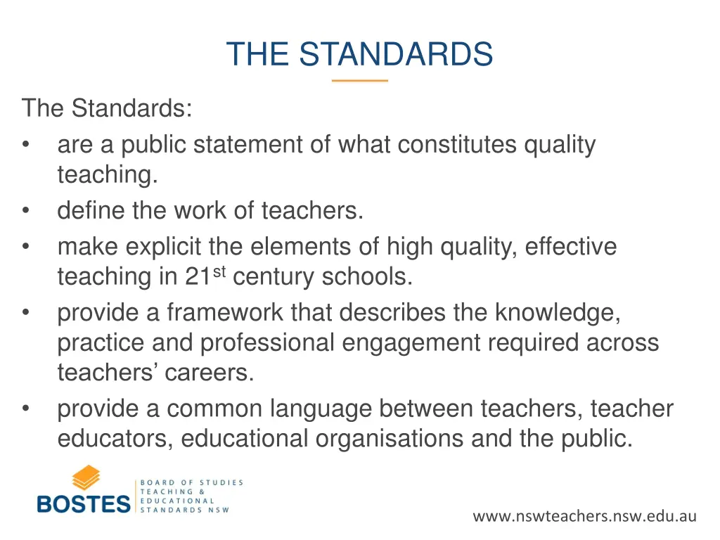 the standards 1