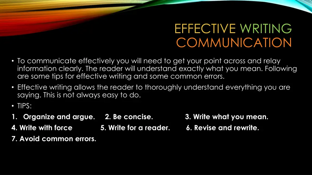effective writing communication