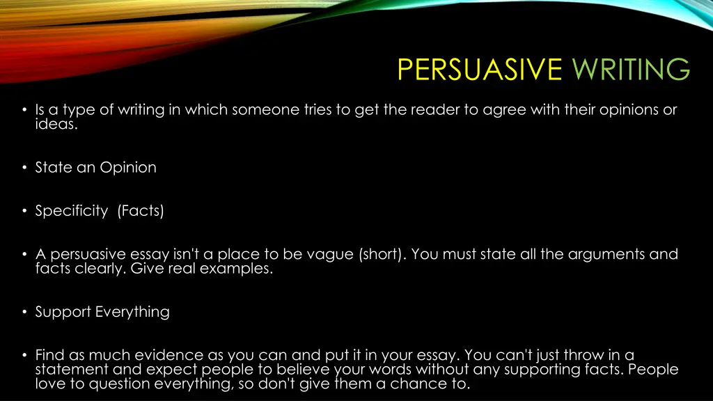 persuasive writing
