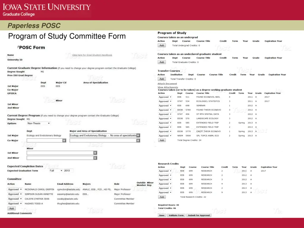 paperless posc program of study committee form