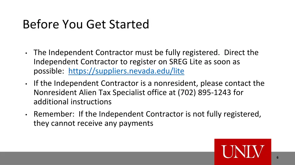 before you get started