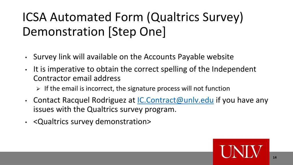 icsa automated form qualtrics survey