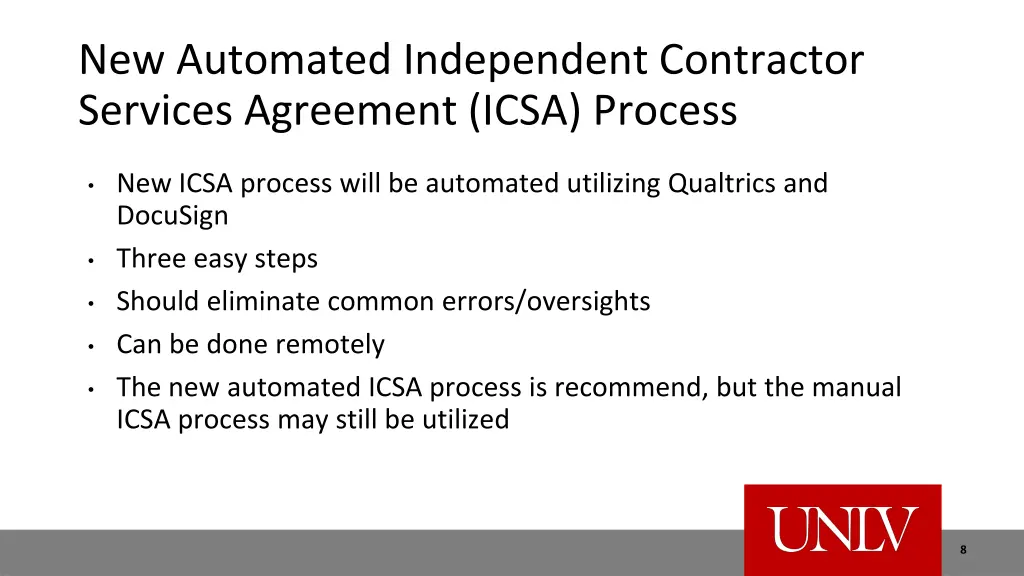 new automated independent contractor services
