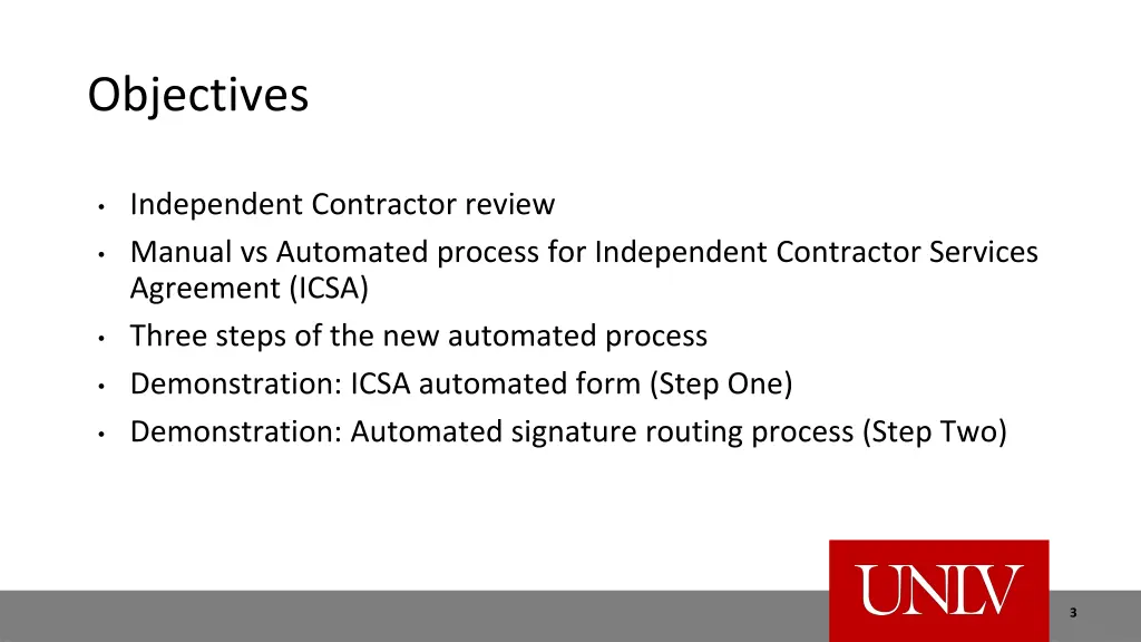 objectives