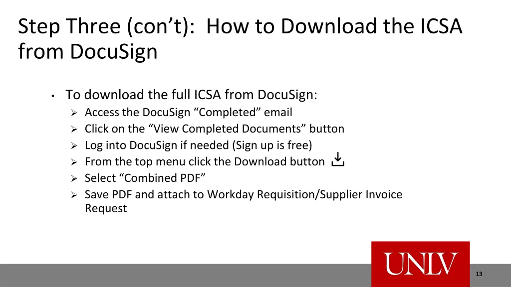 step three con t how to download the icsa from