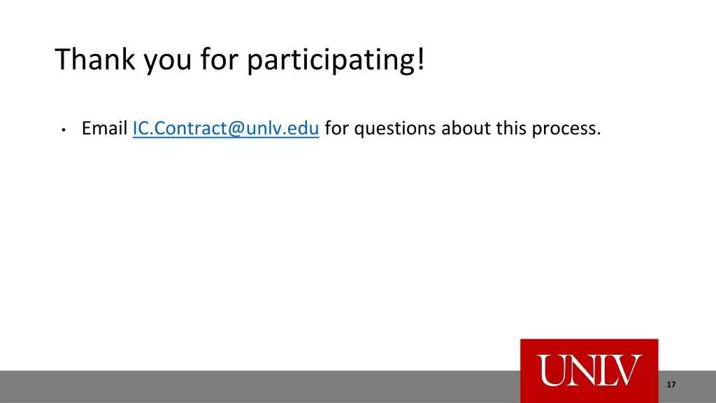 thank you for participating