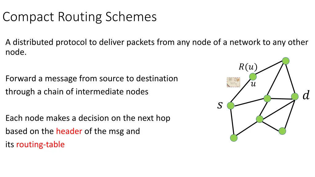 compact routing schemes