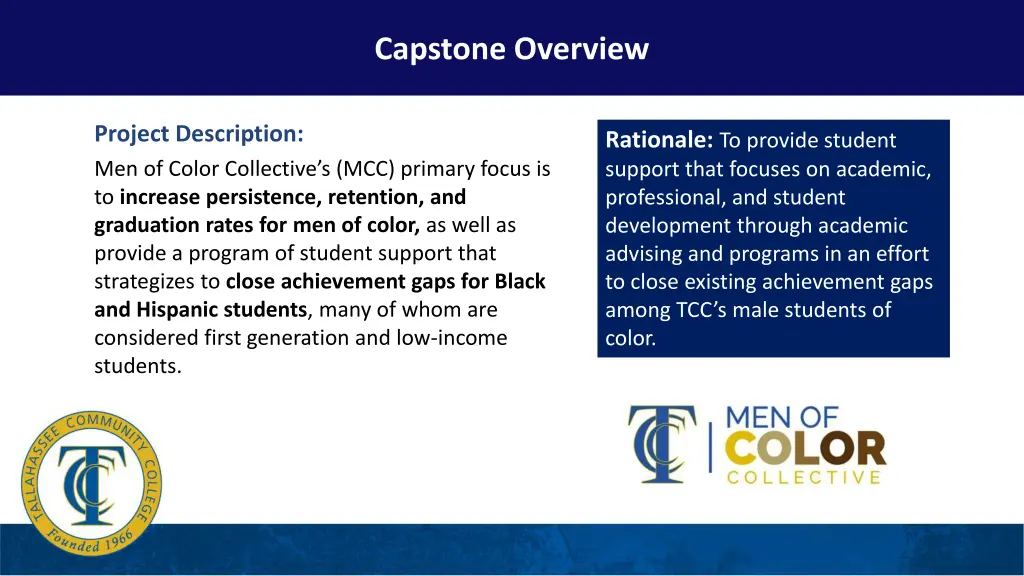 capstone focus capstone overview