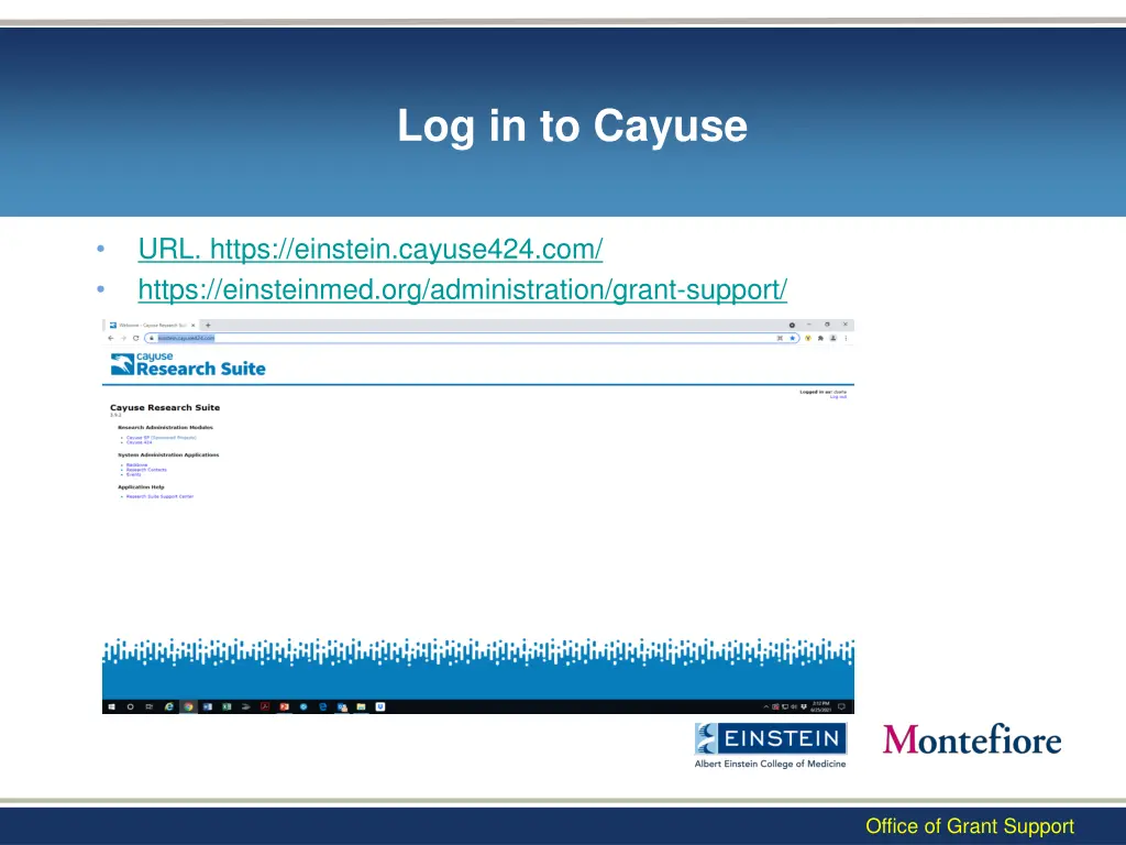 log in to cayuse