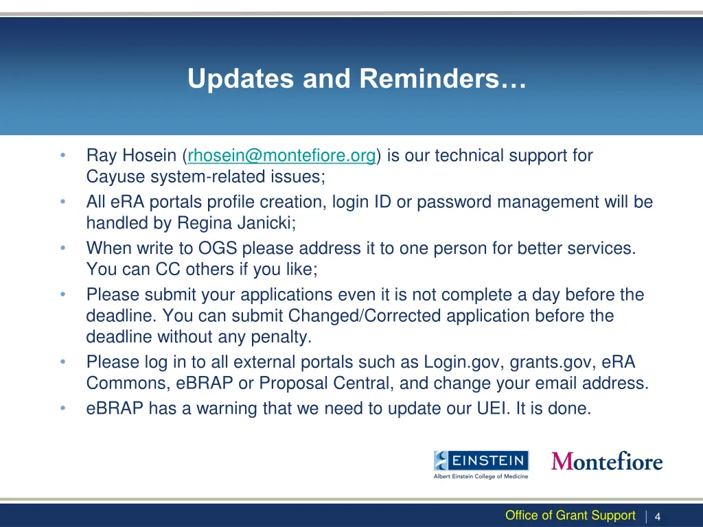 updates and reminders 3
