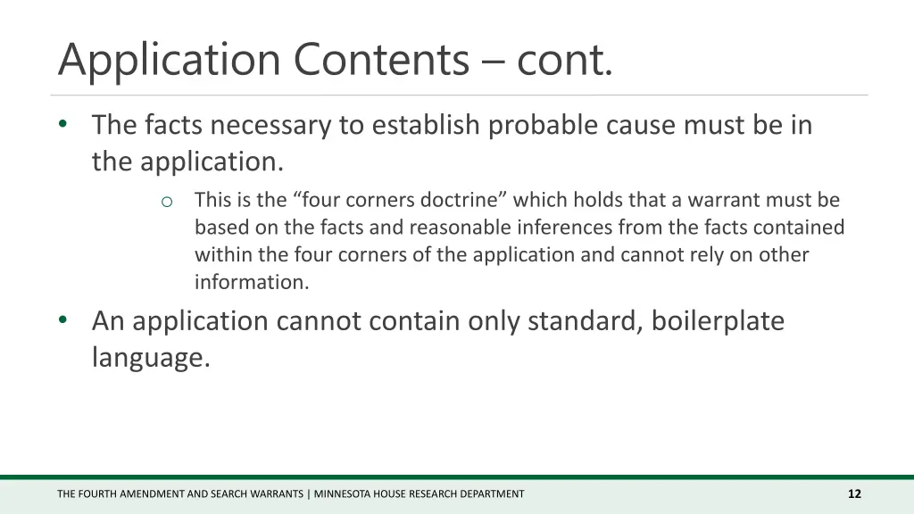 application contents cont