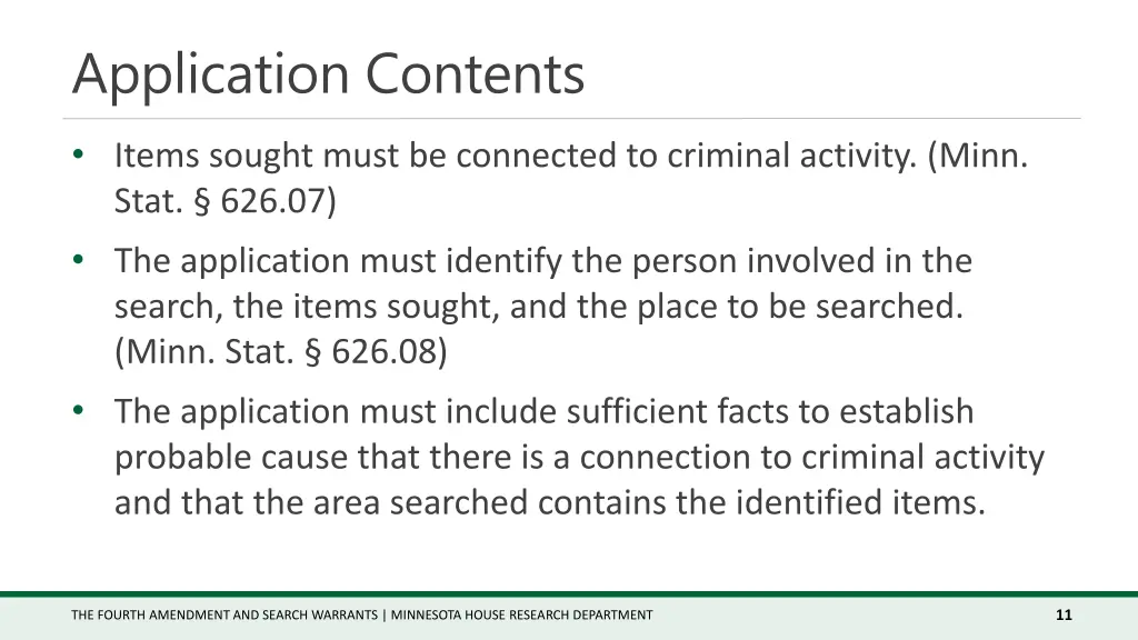 application contents