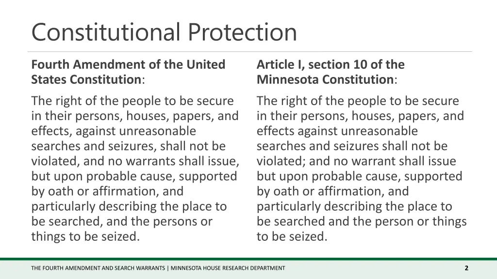 constitutional protection