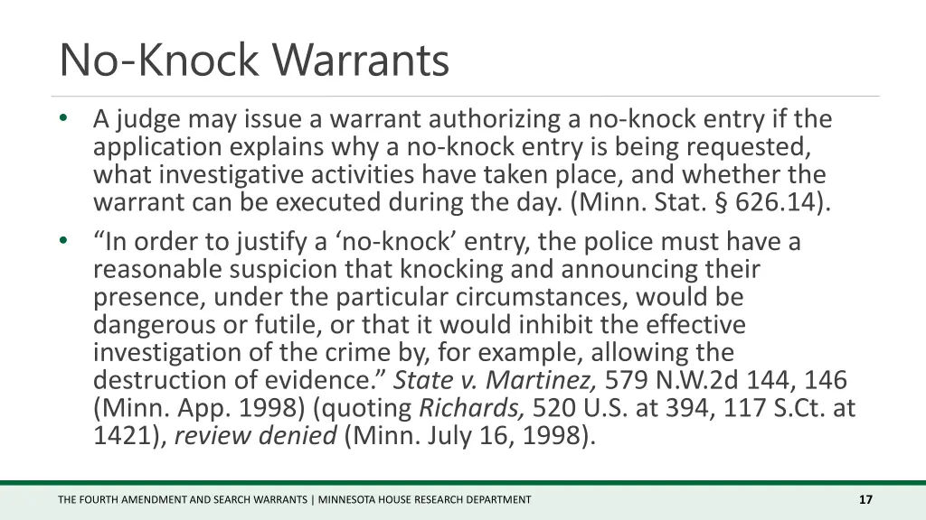 no knock warrants a judge may issue a warrant