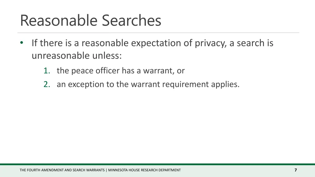 reasonable searches